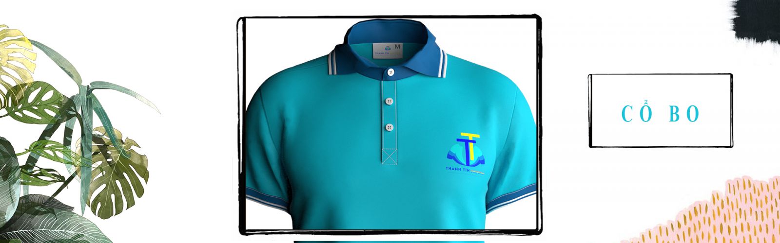 Cổ Bo Đồng Phục áo Phông - có viền